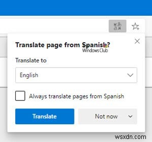 वेबसाइट भाषा अनुवाद अक्षम या सक्षम करें; Microsoft Edge में प्रदर्शन भाषा जोड़ें या बदलें 