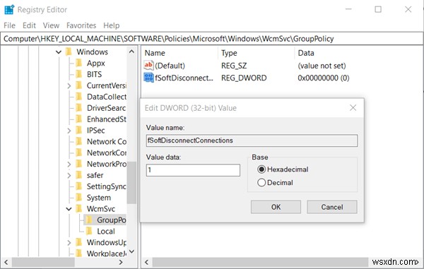 सॉफ्ट अक्षम या सक्षम करें Windows 10 में किसी नेटवर्क से कंप्यूटर को डिस्कनेक्ट करें 
