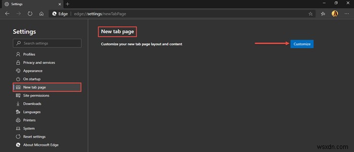 माइक्रोसॉफ्ट एज न्यू टैब पेज को कैसे कस्टमाइज़ करें 