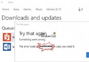 विंडोज 10 पर माइक्रोसॉफ्ट स्टोर एरर 0x80D03805 