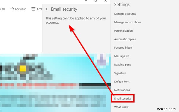 यह सेटिंग आपके किसी भी खाते पर लागू नहीं की जा सकती - ईमेल सुरक्षा 