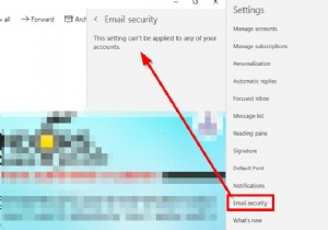यह सेटिंग आपके किसी भी खाते पर लागू नहीं की जा सकती - ईमेल सुरक्षा 