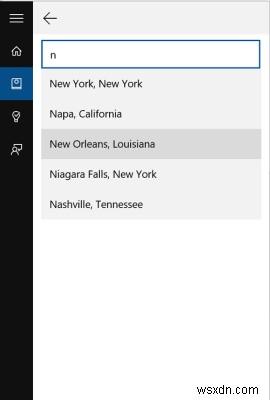 Cortana को कई स्थानों के लिए मौसम की जानकारी प्रदर्शित करें 