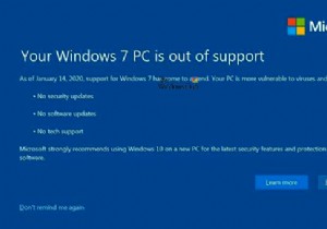 विंडोज 7 एंड ऑफ सपोर्ट नोटिफिकेशन को कैसे निष्क्रिय या बंद करें? 