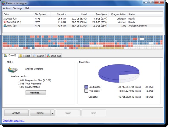 डीफ़्रैग्लर के साथ बूट-टाइम पर डिस्क, फ़ाइलें और सिस्टम फ़ाइलें डीफ़्रैग करें 