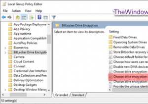 विंडोज 10 में बिटलॉकर एन्क्रिप्शन विधि और सिफर स्ट्रेंथ कैसे बदलें 
