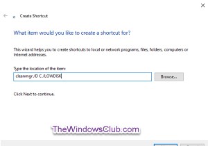 विंडोज 10 में चुने गए सभी आइटम के साथ डिस्क क्लीनअप खोलने के लिए शॉर्टकट कैसे बनाएं 