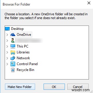 Windows 11/10 . में OneDrive फ़ोल्डर का स्थान बदलें या स्थानांतरित करें 