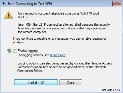 वीपीएन त्रुटि 789 को ठीक करें, विंडोज 10 में L2TP कनेक्शन का प्रयास विफल रहा 