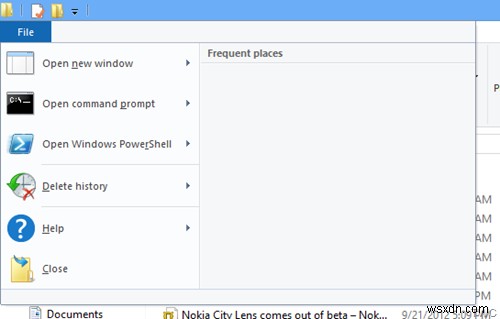 Windows 10 पर फ़ाइल एक्सप्लोरर में फ़्रीक्वेंट प्लेस सूची से आइटम निकालें 