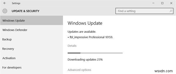 Windows अद्यतन स्थिति लंबित स्थापना या डाउनलोड, प्रारंभ करना, डाउनलोड करना, स्थापित करना, स्थापना की प्रतीक्षा में 