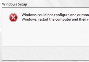 Windows एक या अधिक सिस्टम घटकों को कॉन्फ़िगर नहीं कर सका 