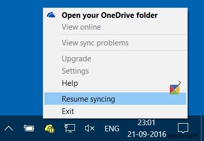विंडोज 10 में वनड्राइव में सिंकिंग को फिर से कैसे शुरू करें या रोकें 