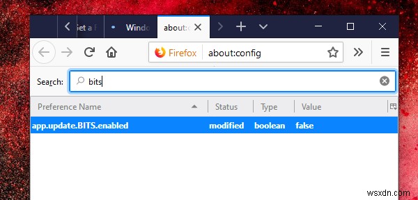 अपडेट डाउनलोड करने के लिए Firefox को Windows BITS सेवा का उपयोग करने से रोकें 
