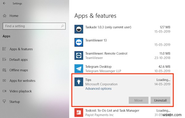 विंडोज 10 में टिप्स ऐप को अनइंस्टॉल कैसे करें 