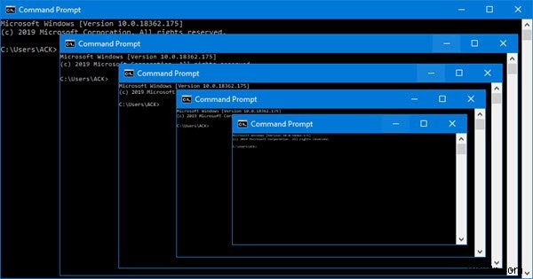 CMD/PowerShell या माउस का उपयोग करके किसी भी विंडो को ऊपर या नीचे कैसे करें 