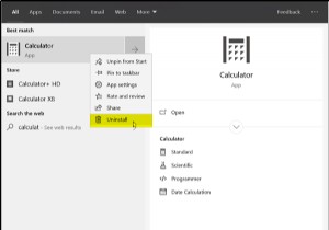 विंडोज 10 पर कैलकुलेटर ऐप को कैसे अनइंस्टॉल करें 