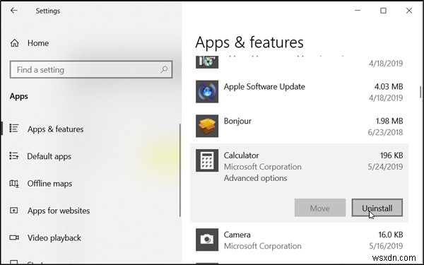 विंडोज 10 पर कैलकुलेटर ऐप को कैसे अनइंस्टॉल करें 