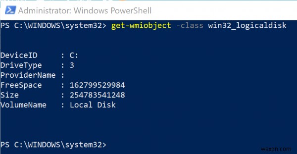 हार्ड ड्राइव के बारे में जानकारी प्राप्त करने के लिए Windows PowerShell का उपयोग कैसे करें 