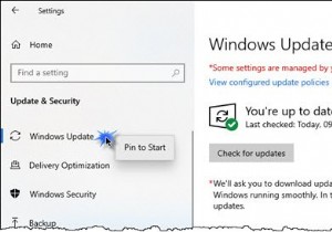 विंडोज 10 में स्टार्ट मेन्यू या टास्कबार में विंडोज अपडेट को कैसे पिन करें 