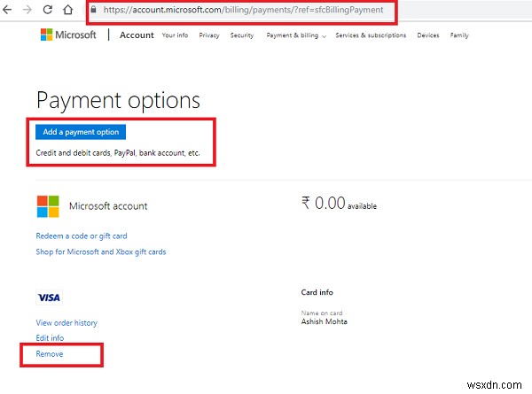 Microsoft Store भुगतान विफल त्रुटियाँ, समस्याएँ और समस्याएँ 