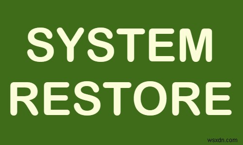 विंडोज सिस्टम रिस्टोर सेटिंग्स और विकल्प रजिस्ट्री में उपलब्ध हैं 