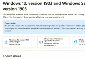 Windows 10 v1903 मई 2019 अद्यतन के साथ ज्ञात समस्याएँ 