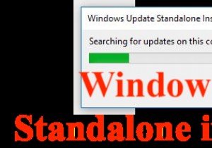 Windows अद्यतन स्टैंडअलोन इंस्टालर इस कंप्यूटर पर अद्यतनों की खोज पर अटक गया 