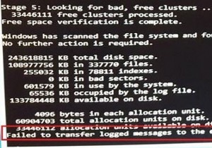 लॉग किए गए संदेशों को स्थिति 50 . के साथ लॉग इवेंट में स्थानांतरित करने में विफल 