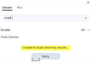 निर्देशिका परिणाम लोड करने में असमर्थ Windows 10 पर Skype कहता है 