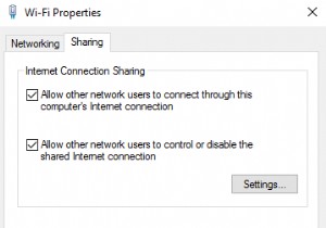 इंटरनेट कनेक्शन साझाकरण सक्षम होने के दौरान एक त्रुटि हुई 