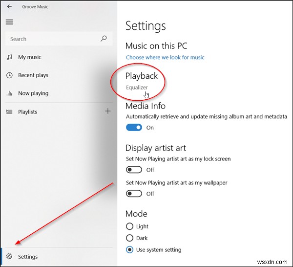 विंडोज 10 पर ग्रूव म्यूजिक में इक्वलाइज़र को कैसे कॉन्फ़िगर करें 