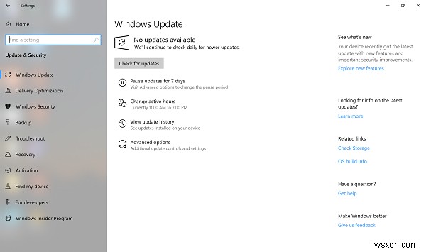 Windows 10 v1903 मई 2019 नई सुविधाओं की सूची अपडेट करें 