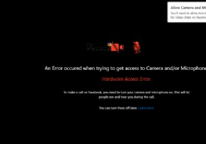 Windows 11/10 . में Facebook Messenger का उपयोग करते समय हार्डवेयर एक्सेस त्रुटि 