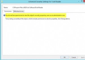 आपको इस ऑब्जेक्ट के सुरक्षा गुणों को देखने की अनुमति नहीं है, यहां तक ​​कि एक व्यवस्थापकीय उपयोगकर्ता के रूप में भी 