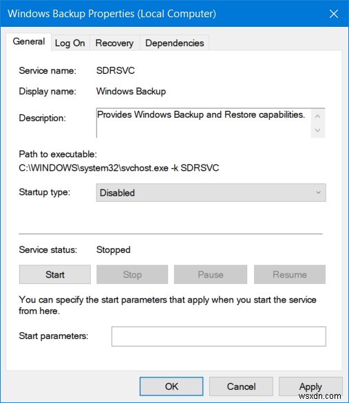 Windows बैकअप के लिए एक आंतरिक त्रुटि हुई (0x80070716) 