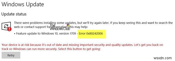 Windows 10 पर Windows अद्यतन त्रुटि 0x80242006 ठीक करें 