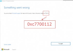 फिक्स विंडोज 10 अपग्रेड एरर कोड 0xc7700112 