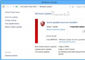 त्रुटि कोड 80070103, Windows अद्यतन एक समस्या में चला गया 