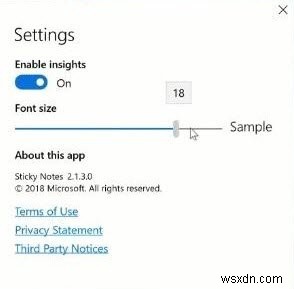 विंडोज 10 में स्टिकी नोट्स में फॉन्ट साइज कैसे बदलें 