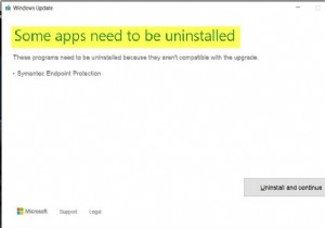 कुछ ऐप्स को अनइंस्टॉल करने की आवश्यकता है विंडोज 10 अपडेट त्रुटि 