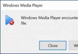 Windows Media Player को फ़ाइल चलाते समय एक समस्या का सामना करना पड़ा 
