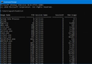 टास्कलिस्ट का उपयोग करके सभी विंडोज़ प्रक्रियाओं को टेक्स्ट फ़ाइल में कैसे सहेजना है 