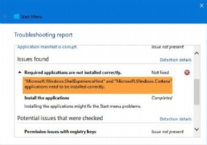 Microsoft.Windows.ShellExperienceHost और Microsoft.Windows.Cortana अनुप्रयोगों को सही ढंग से स्थापित करने की आवश्यकता है 