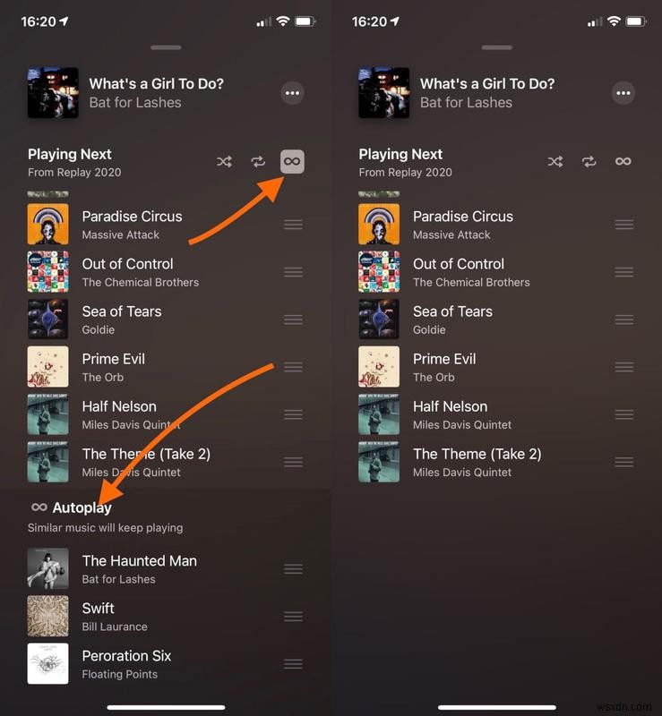 Apple Music को अतिरिक्त गानों को अपने आप चलने से कैसे रोकें 