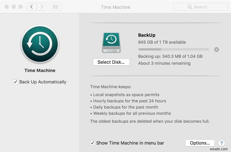 Mac का बैकअप लेने के लिए Time Machine का उपयोग कैसे करें 