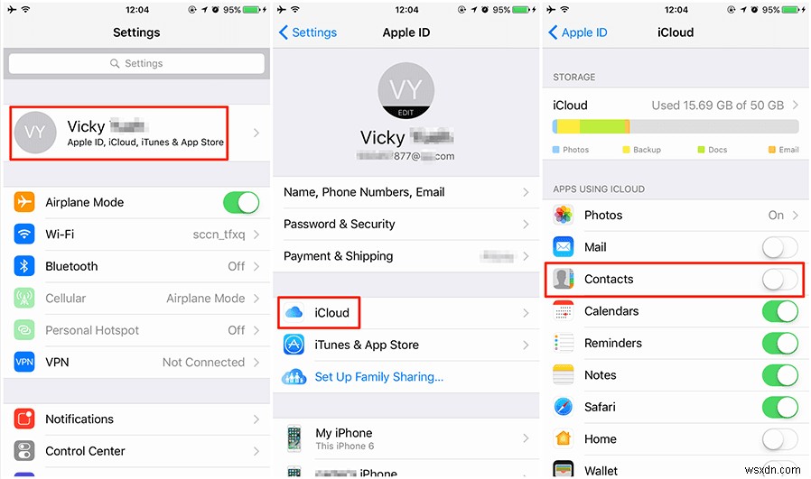 ICloud का उपयोग करके iPhone से iPhone में संपर्क कैसे स्थानांतरित करें 