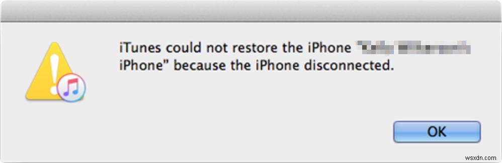 फिक्स्ड:आईट्यून्स आईफोन का बैकअप नहीं ले सका क्योंकि आईफोन डिस्कनेक्ट हो गया था 