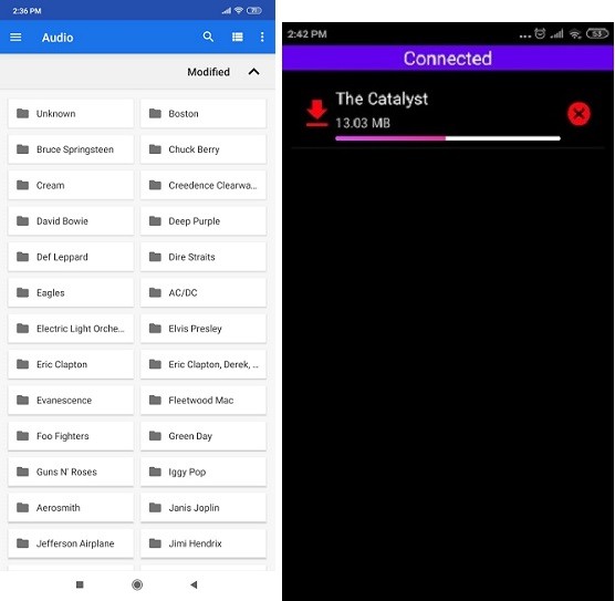 Android से Android में संगीत स्थानांतरित करने के लिए त्वरित समाधान 