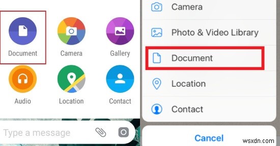 WhatsApp में दस्तावेज़ के रूप में फ़ोटो कैसे भेजें 